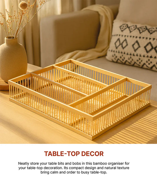 Bamboo Wardrobe & Bathroom Organizer - Multi-Purpose File and Storage Solution