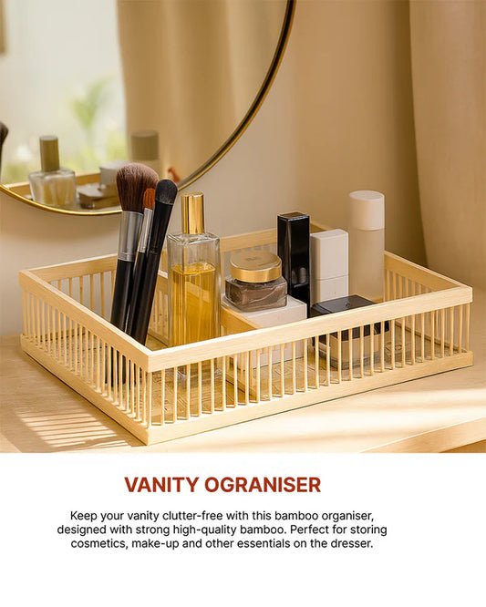 Bamboo Wardrobe & Bathroom Organizer - Multi-Purpose File and Storage Solution