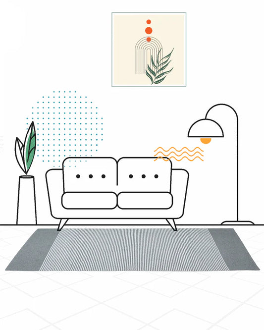 Nachttischläufer aus Baumwolle