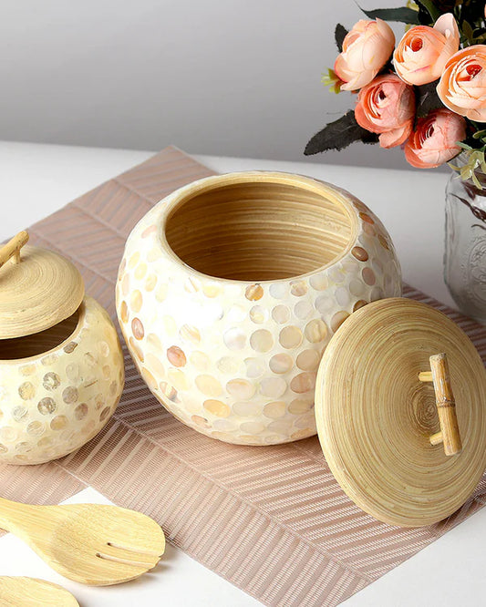 Ceramic Storage Jars for Kitchen Essentials, Cooking Supplies, and Spice Organization