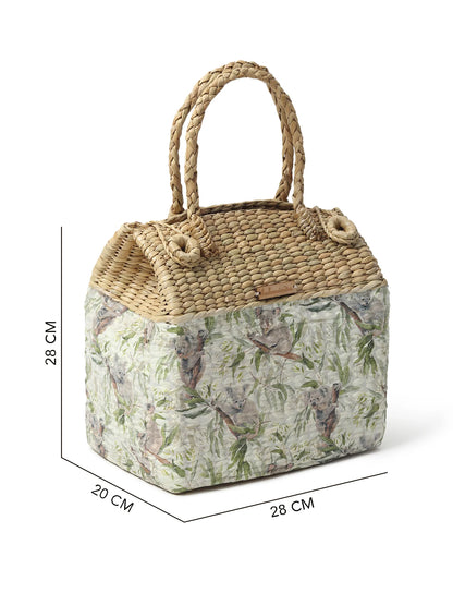 Handmade Seagrass Gift Hamper Basket for Family Picnic & Lunch Trips