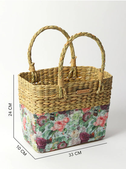 Handmade Seagrass Natural Tote Bag for Shopping, Travel & Daily Use