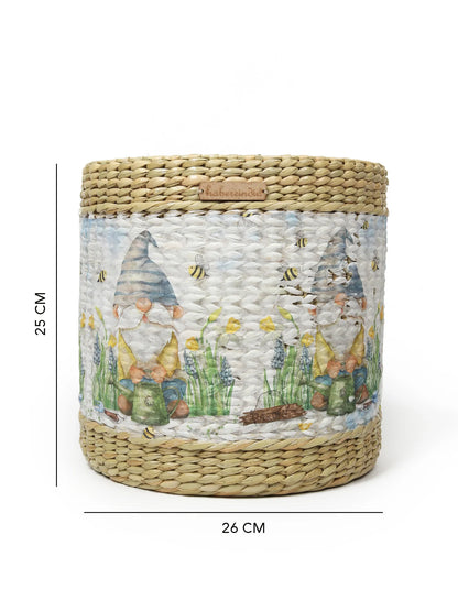 Multifunctional Seagrass Basket for Plants and Laundry