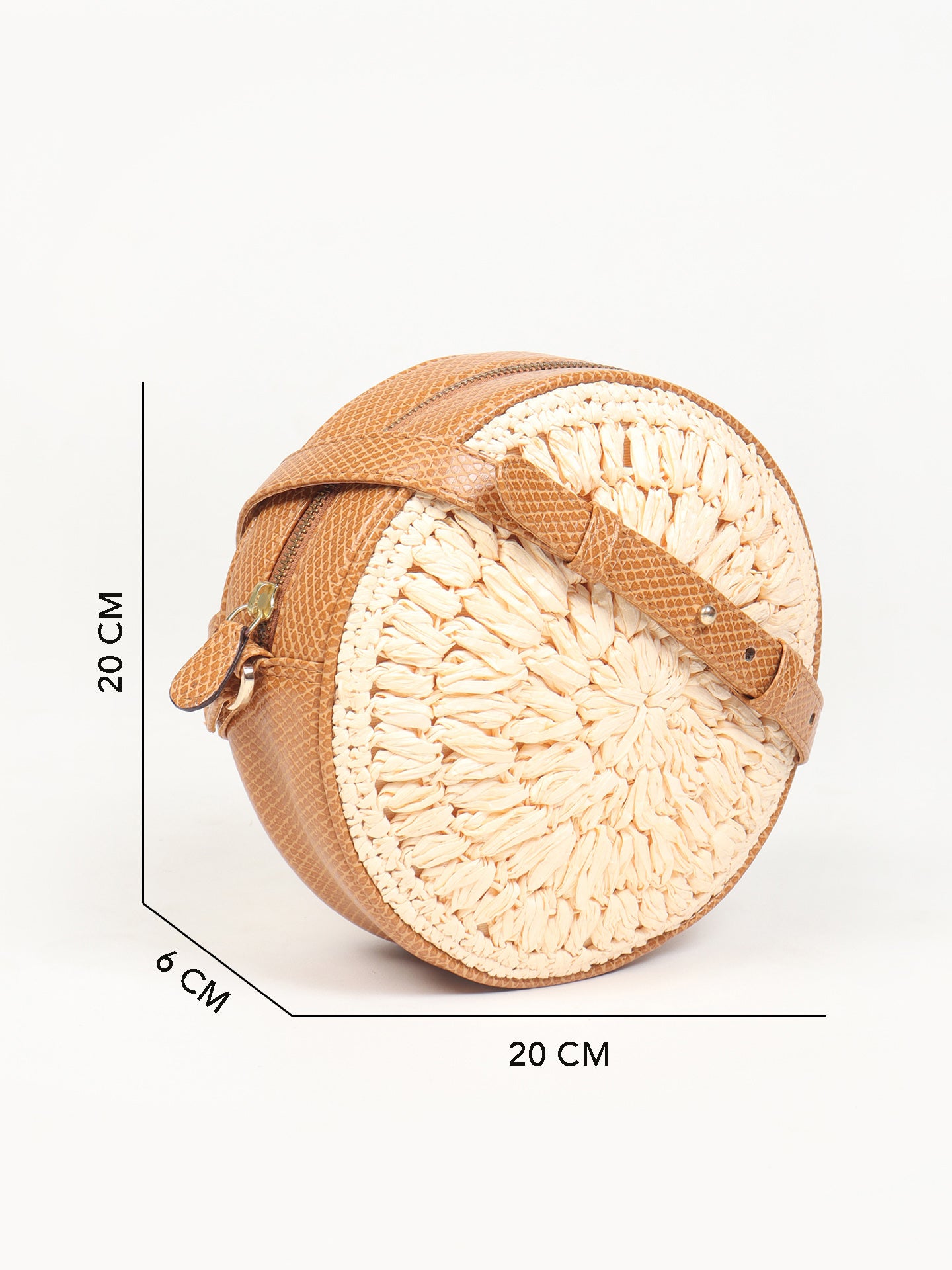 Round Raffia Sling Bag | Crossbody Sling Bag