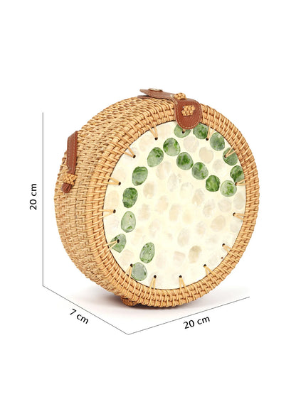 Sacs ronds en rotin | Sacs à bandoulière de plage