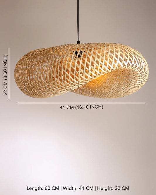Rustic Bamboo Hanging Lamp for Home Decor and Hall