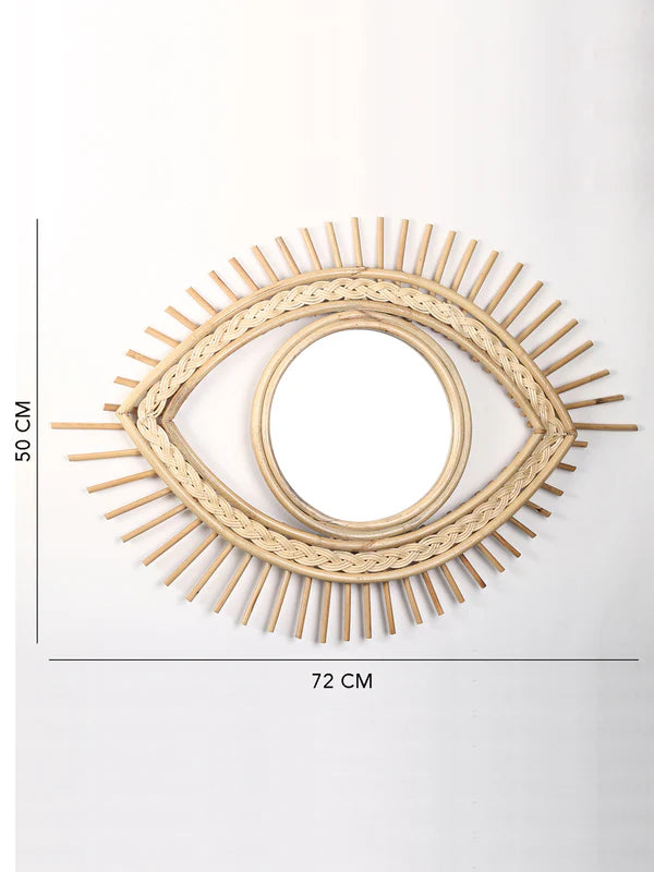 Eco-Friendly Rattan Wall Mirror Detailing for Stylish Interiors