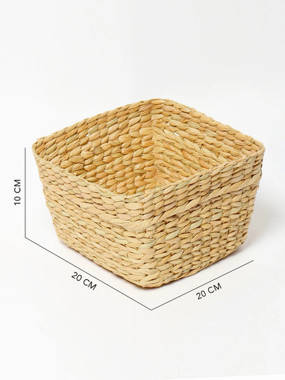Handwoven Seagrass Dustbin for Stylish and Eco-Friendly Home Organization - Small