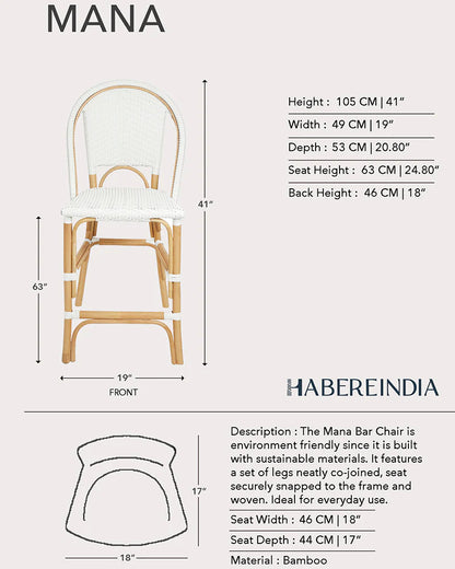 Durable Bamboo Chairs for Balcony and Garden Seating