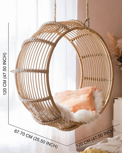 Natural Bamboo Swings for Relaxed Outdoor Seating