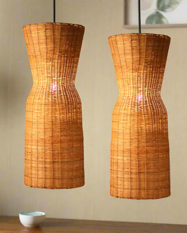 Decorative Rattan Hanging Light for Balcony and Patio