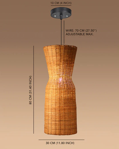 Decorative Rattan Hanging Light for Balcony and Patio