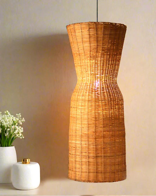 Decorative Rattan Hanging Light for Balcony and Patio