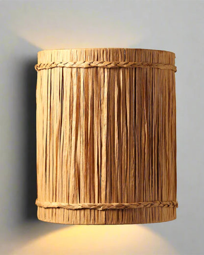 Decorative Raffia Wall Lamp for Hall and Corridor