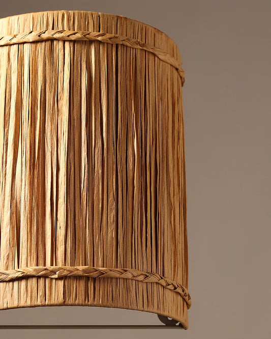 Decorative Raffia Wall Lamp for Hall and Corridor