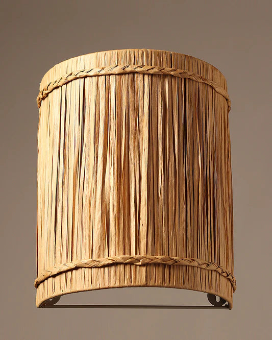 Decorative Raffia Wall Lamp for Hall and Corridor
