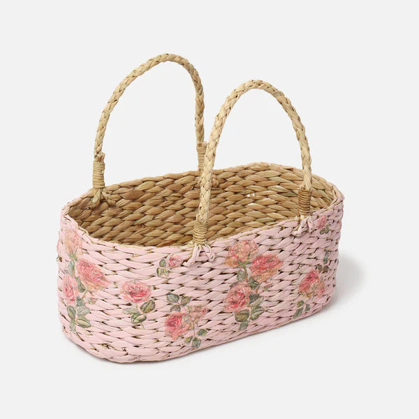 Decorative Seagrass Gift Hamper Basket for Stylish Storage and Tabletop Display