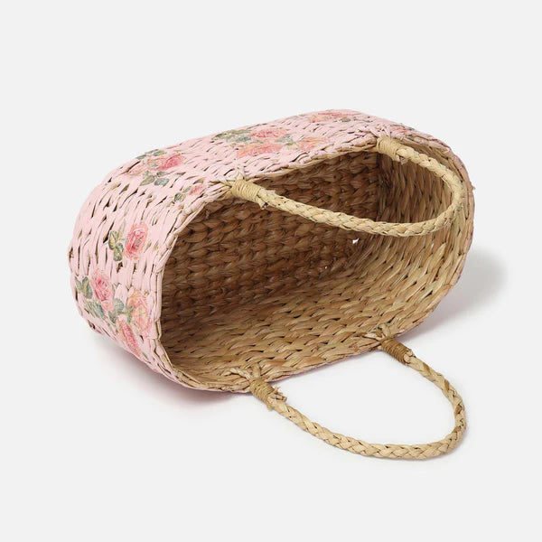 Decorative Seagrass Gift Hamper Basket for Stylish Storage and Tabletop Display