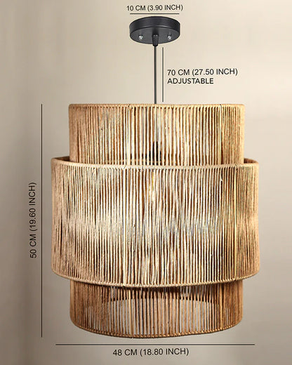 Elegant Rattan Hanging Light for Study Room and Living Room