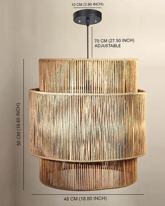 Elegant Rattan Hanging Light for Study Room and Living Room