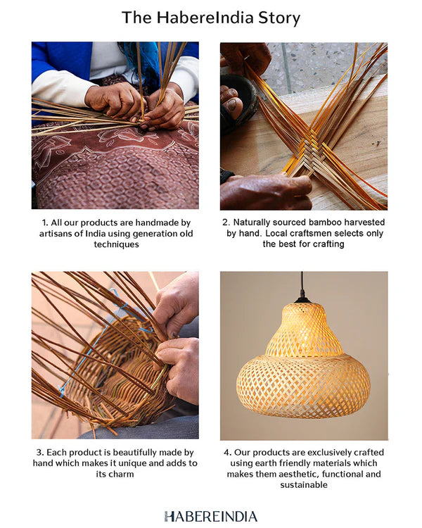 Handmade Bamboo Hanging Light for Living Room and Bedroom