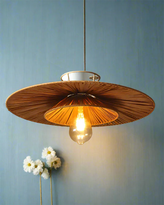Handmade Raffia Ceiling Light for Balcony and Living Room