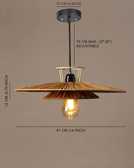 Handmade Raffia Ceiling Light for Balcony and Living Room