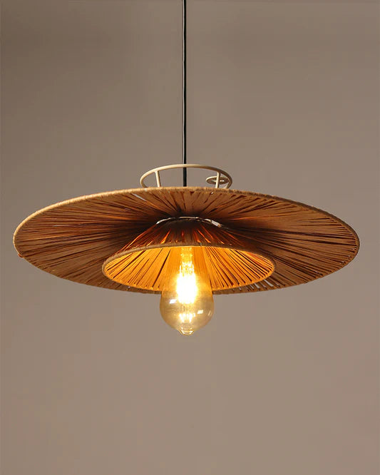 Handmade Raffia Ceiling Light for Balcony and Living Room