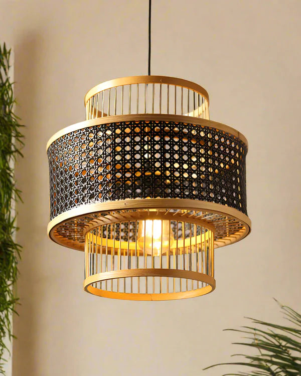 Handmade Rattan Pendant Light for Cafe and Home Interiors