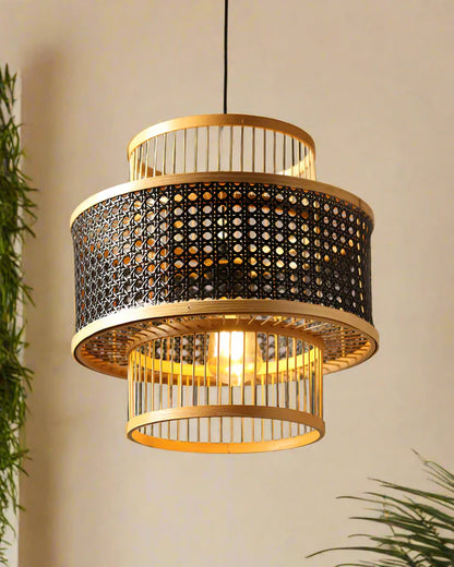 Handmade Rattan Pendant Light for Cafe and Home Interiors