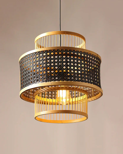 Handmade Rattan Pendant Light for Cafe and Home Interiors