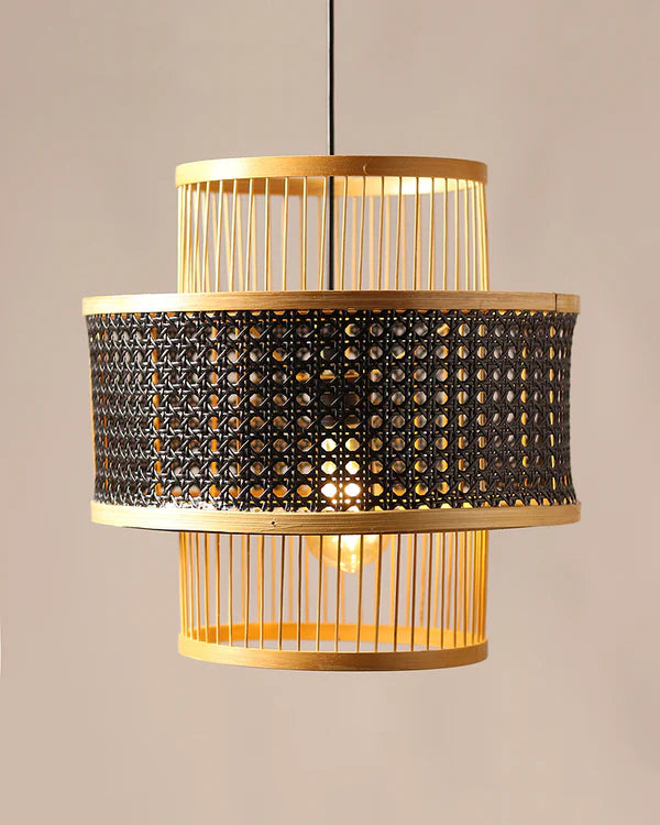Handmade Rattan Pendant Light for Cafe and Home Interiors