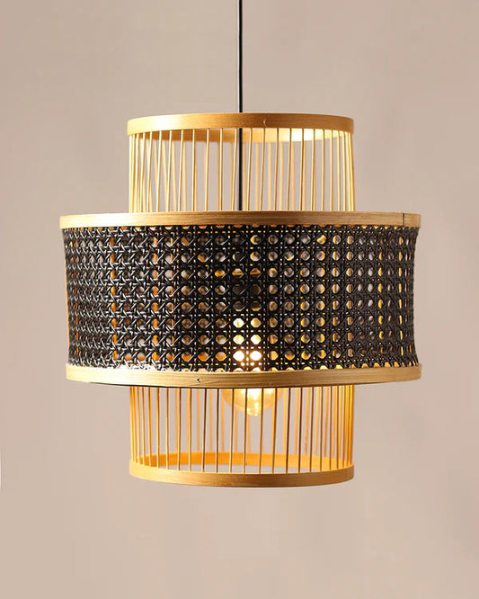 Handmade Rattan Pendant Light for Cafe and Home Interiors