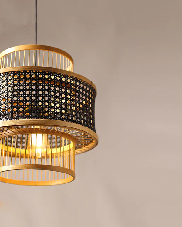 Handmade Rattan Pendant Light for Cafe and Home Interiors