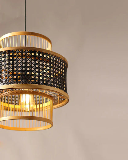 Handmade Rattan Pendant Light for Cafe and Home Interiors