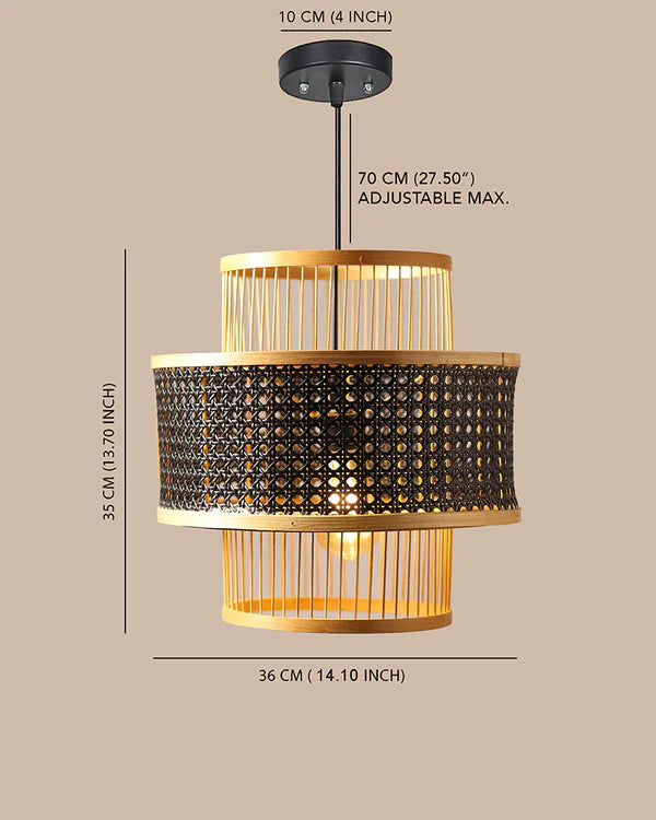 Handmade Rattan Pendant Light for Cafe and Home Interiors