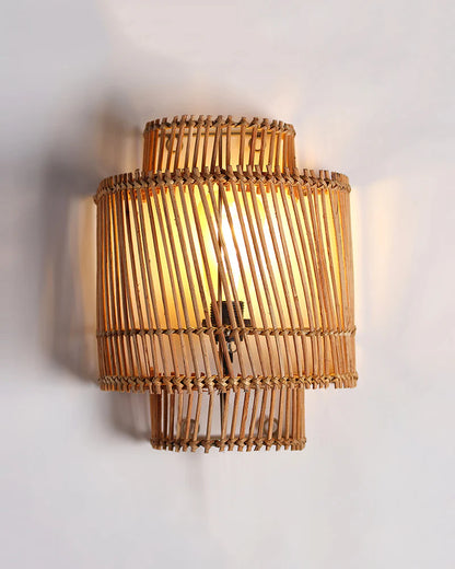 Handmade Rattan Wall Lamp for Living Room and Hall