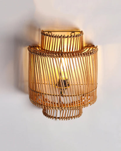 Handmade Rattan Wall Lamp for Living Room and Hall
