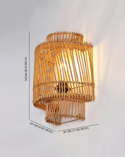 Handmade Rattan Wall Lamp for Living Room and Hall