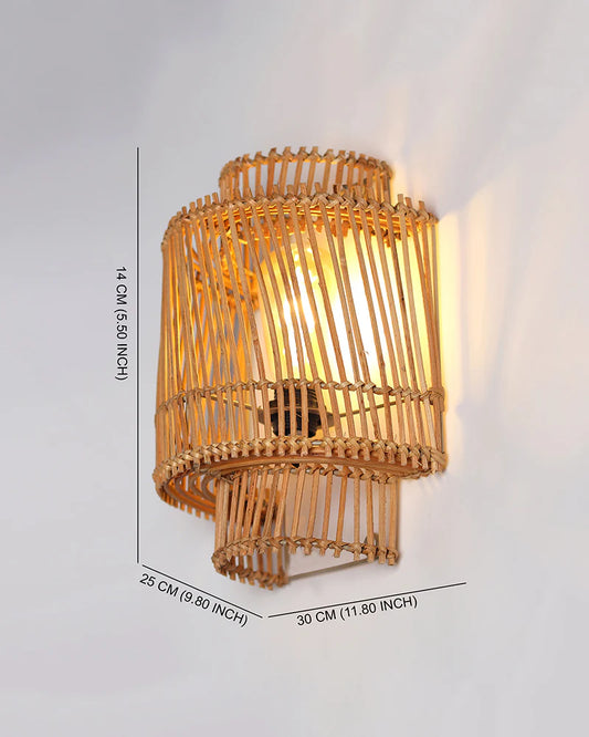 Handmade Rattan Wall Lamp for Living Room and Hall