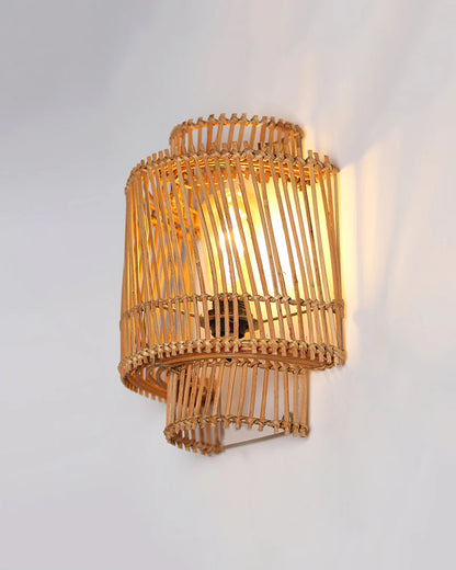 Handmade Rattan Wall Lamp for Living Room and Hall