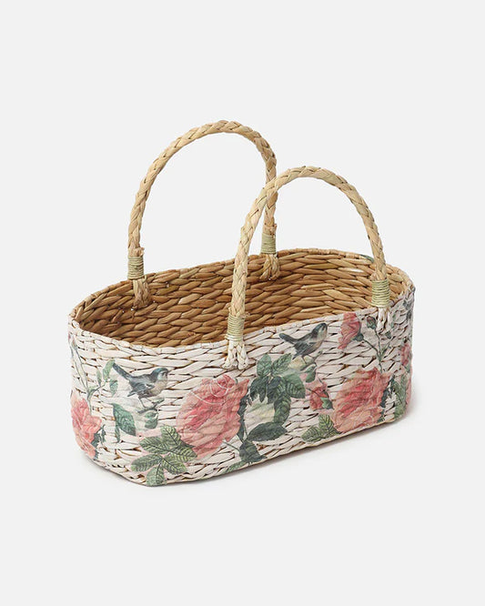 Handmade Seagrass Gift Hamper Basket for Elegant Home Storage and Gifting