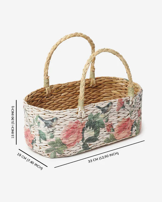 Handmade Seagrass Gift Hamper Basket for Elegant Home Storage and Gifting