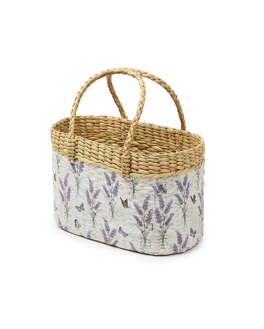 Handcrafted Seagrass Tiffin Basket for Lunch, Travel & Beach Picnics