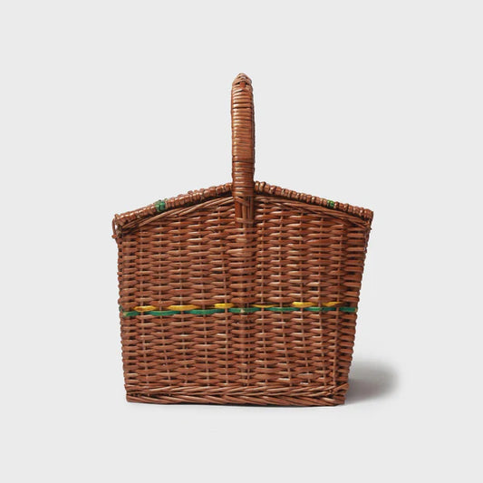 Natural Wicker Picnic Basket for Lunch, Food Carry & Travel