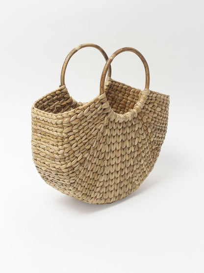 Seagrass U-Shape Beach Tote Bag