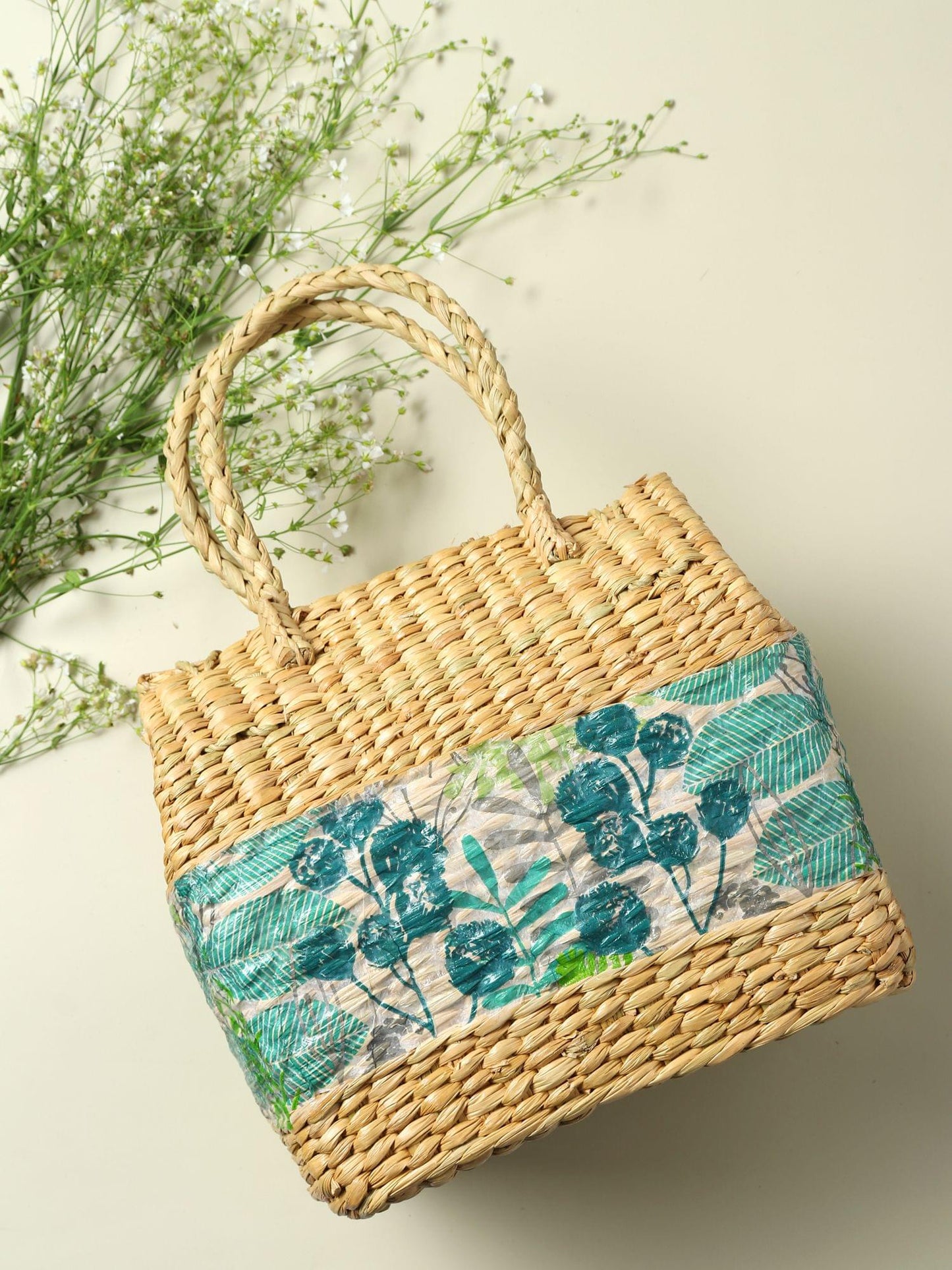 Panier pique-nique en jonc de mer