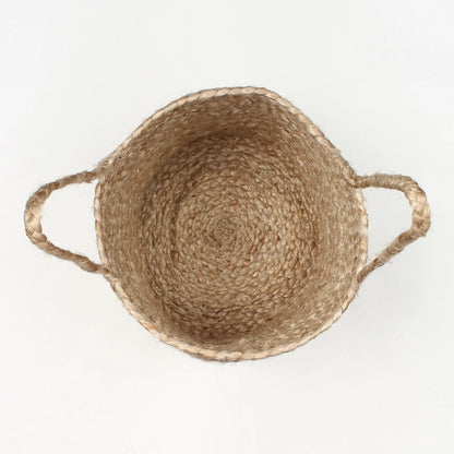 Set of 2 Natural Fiber Basket for Storage or Indoor Greenery
