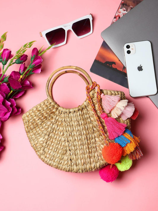 Seagrass U-Shape Beach Tote Bag