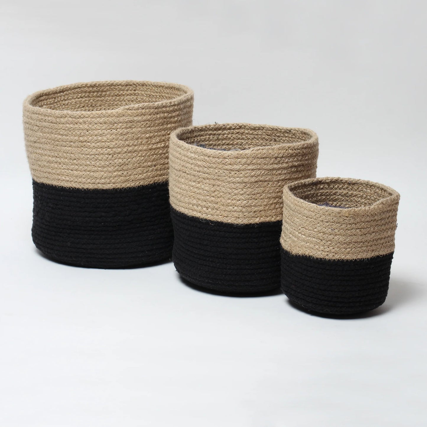 All-Purpose Set of 3 Jute Basket for Storage & Plant Styling